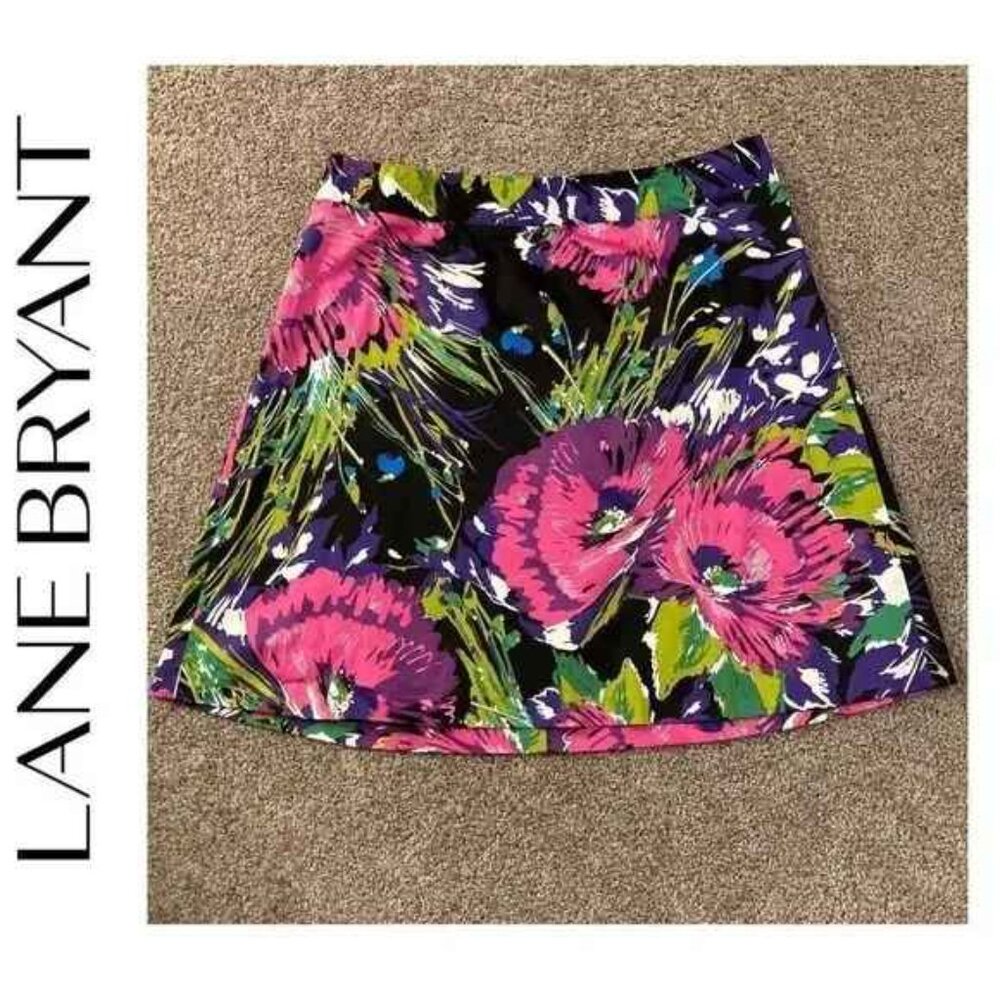 LANE BRYANT FLORAL A-LINE SKIRT - Size 20